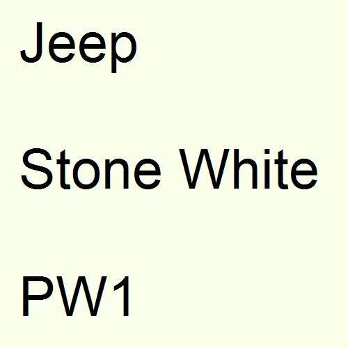 Jeep, Stone White, PW1.